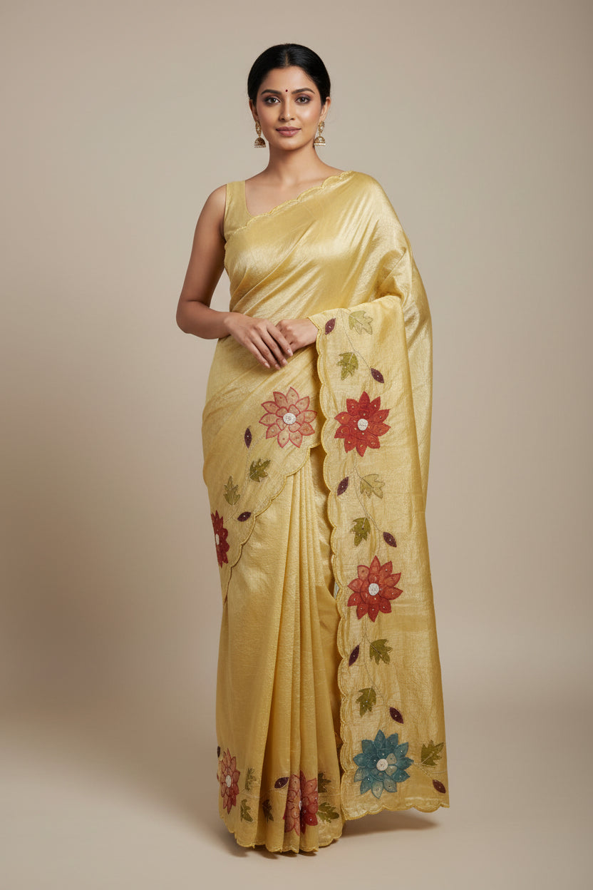 Tissue organza saree