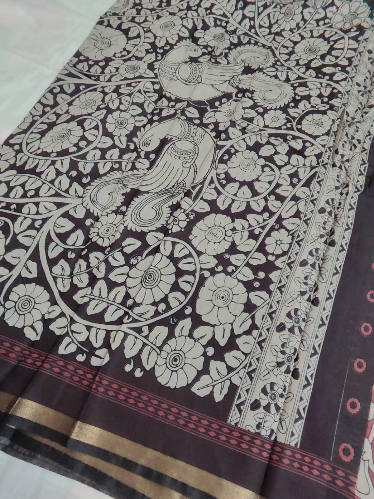 Rose silk maroon