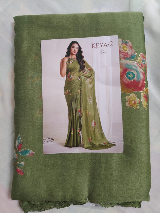 Kaya Viscose Georgette green