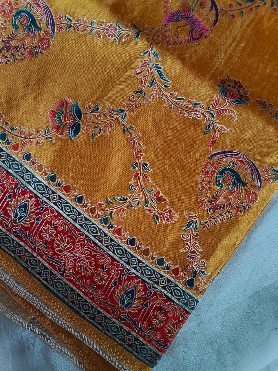 Musted silk designer saree