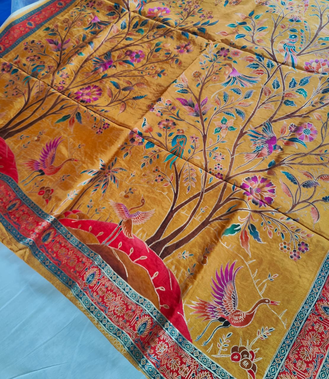 Musted silk designer saree