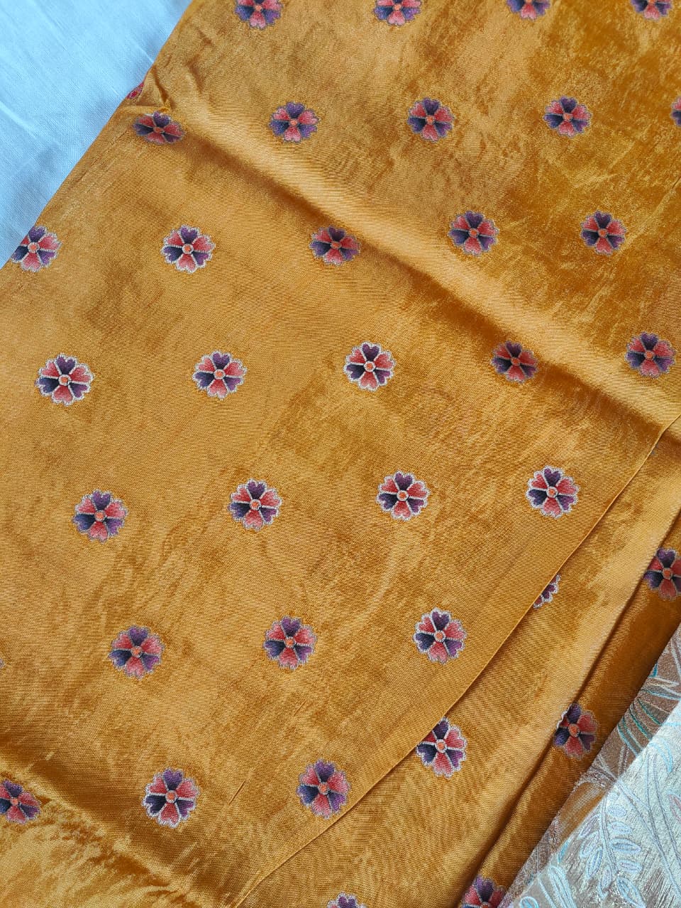 Musted silk designer saree