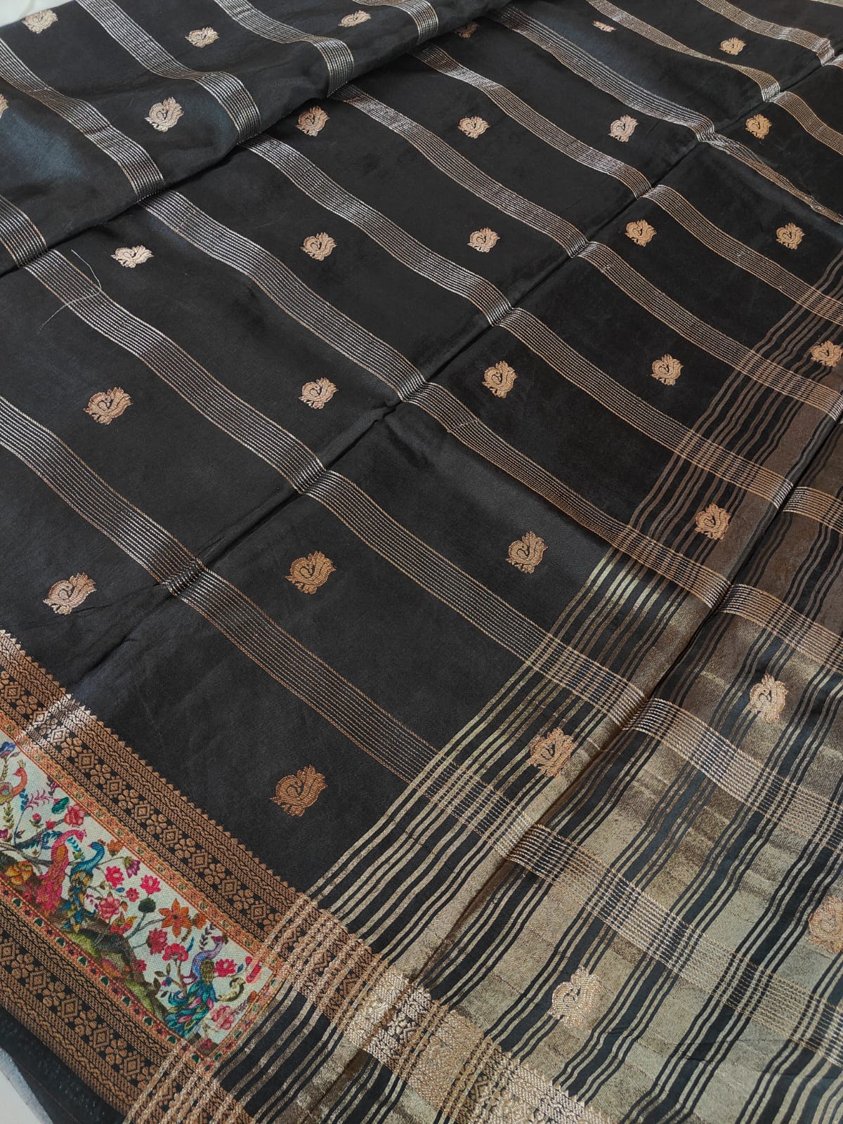 Baya silk black saree